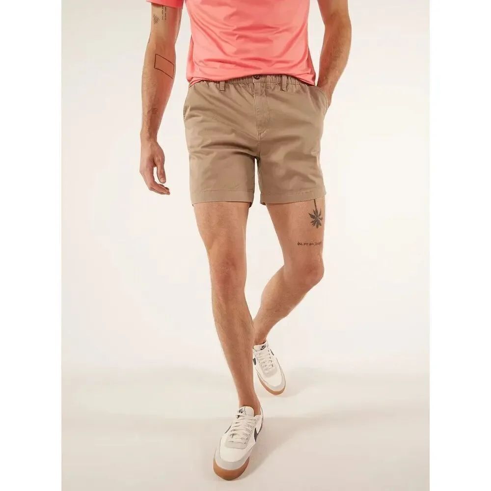 Chubbies The Dunes 7” Original Twill Dark Khaki / Brown Shorts Men’s Size XL